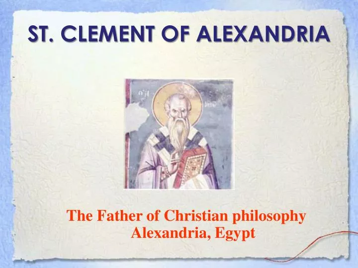 st clement of alexandria