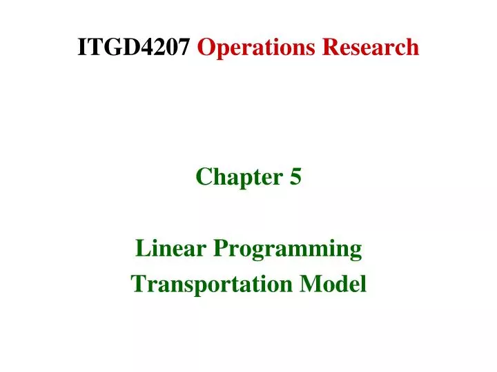 itgd4207 operations research