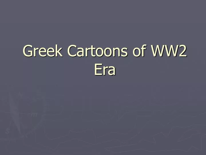 greek cartoons of ww2 era