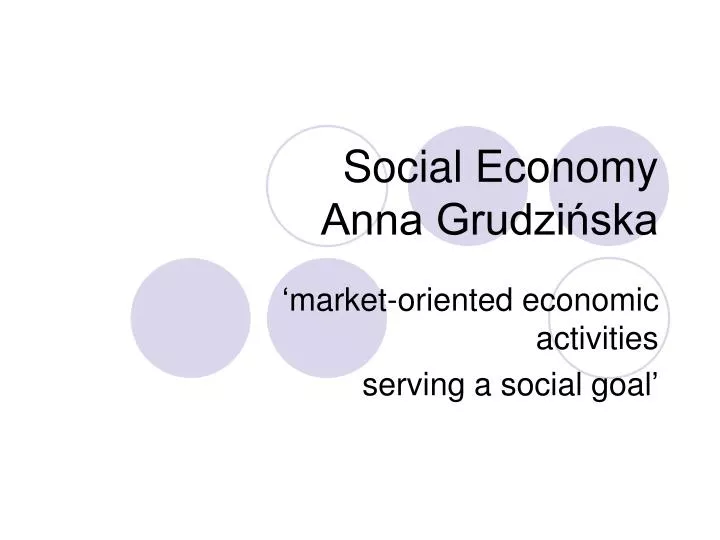 social economy anna grudzi ska