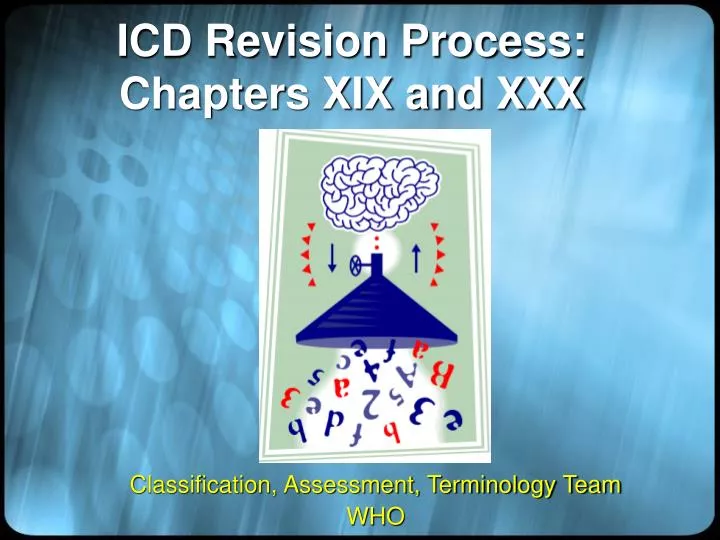 icd revision process chapters xix and xxx