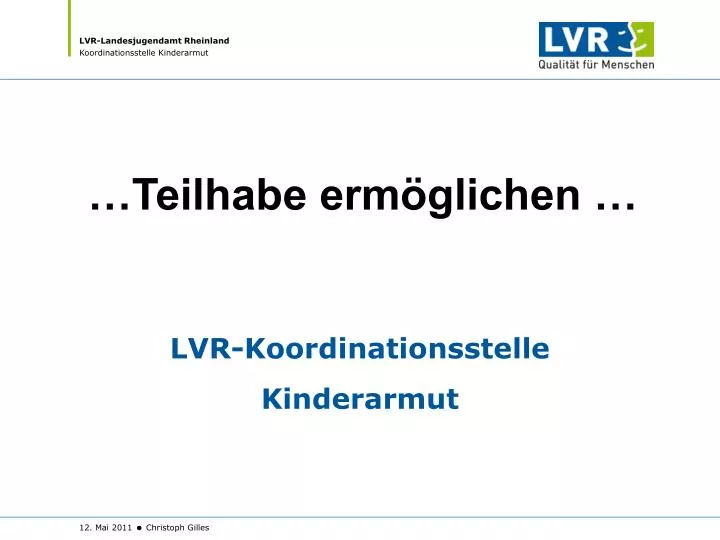 lvr koordinationsstelle kinderarmut