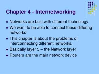 Chapter 4 - Internetworking
