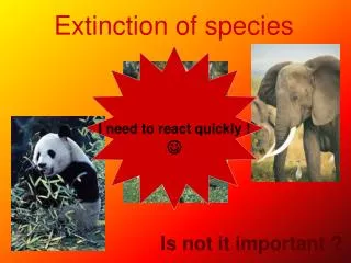Extinction of species