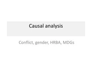 Causal analysis
