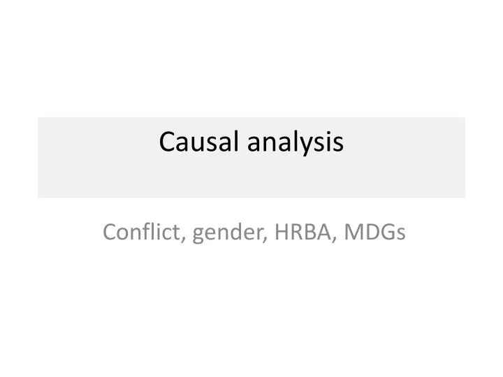 causal analysis