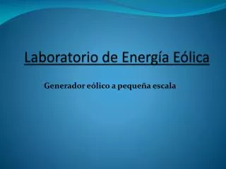 Laboratorio de Energía Eólica