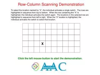 Row-Column Scanning Demonstration