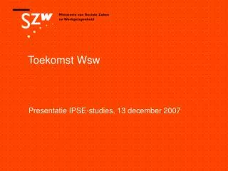 Toekomst Wsw