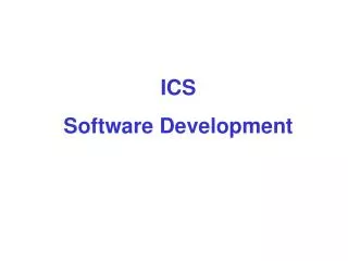 ICS Software Development