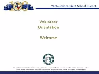 Volunteer Orientation Welcome