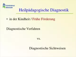 Heilpädagogische Diagnostik