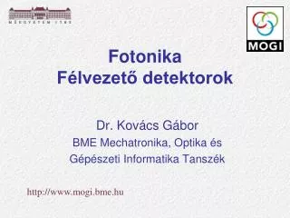 Fotonika Félvezető detektorok