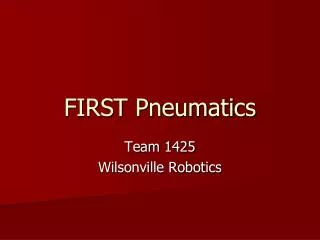 FIRST Pneumatics