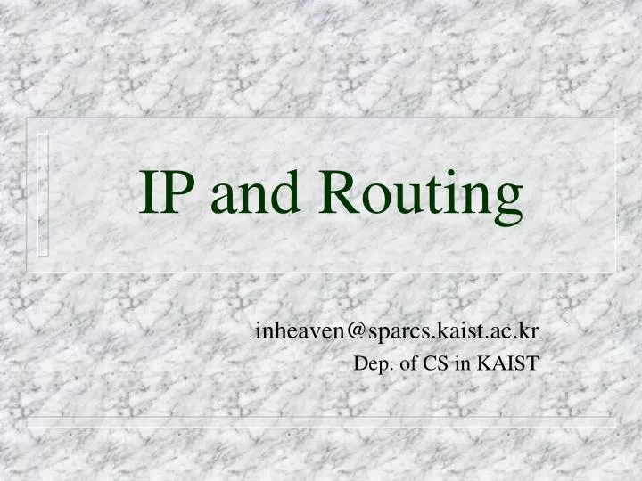 ip and routing