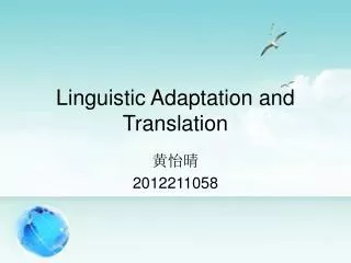 Linguistic Adaptation and Translation