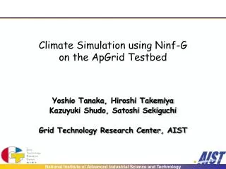 Climate Simulation using Ninf-G on the ApGrid Testbed