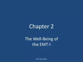 Chapter 2 The Well-Being of the EMT-I