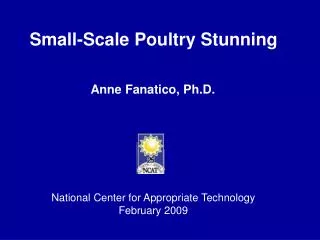 Small-Scale Poultry Stunning