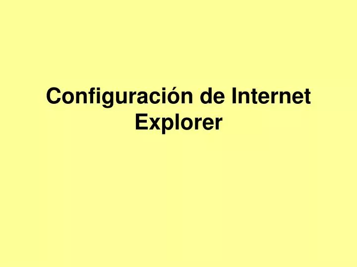 configuraci n de internet explorer