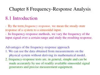 Chapter 8 Frequency-Response Analysis