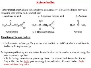 Ketone bodies