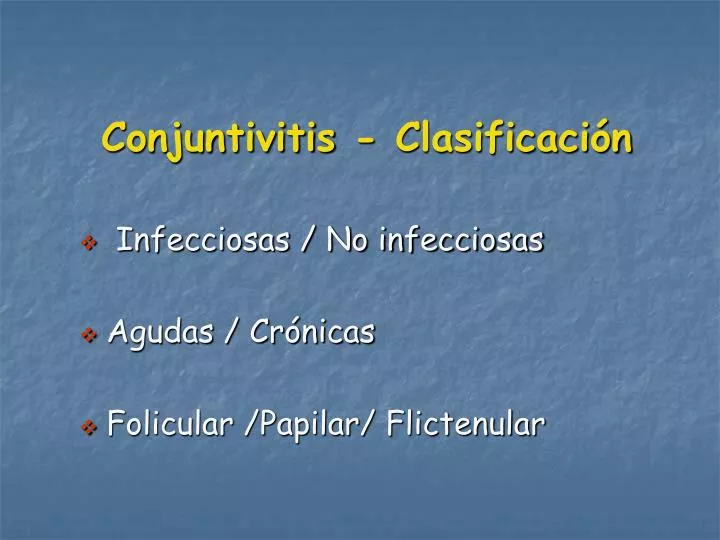 conjuntivitis clasificaci n