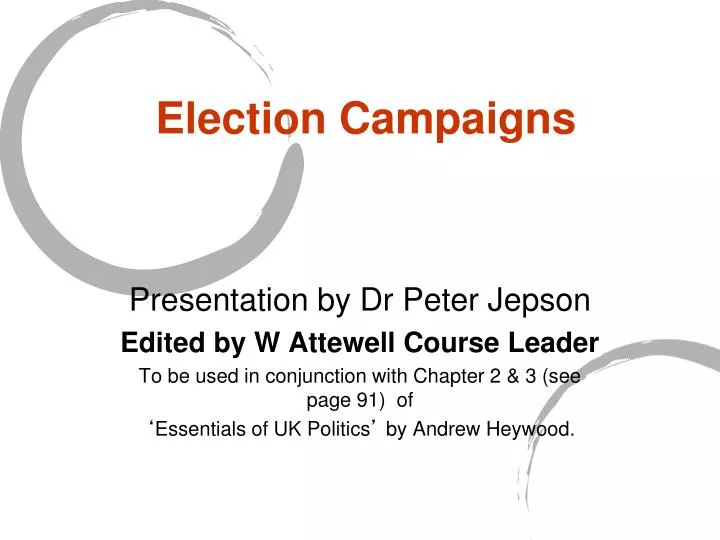 election campaigns