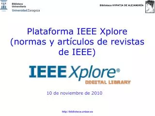 Plataforma IEEE Xplore (normas y artículos de revistas de IEEE)