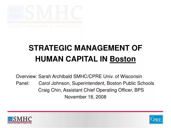 strategic management of human capital in boston