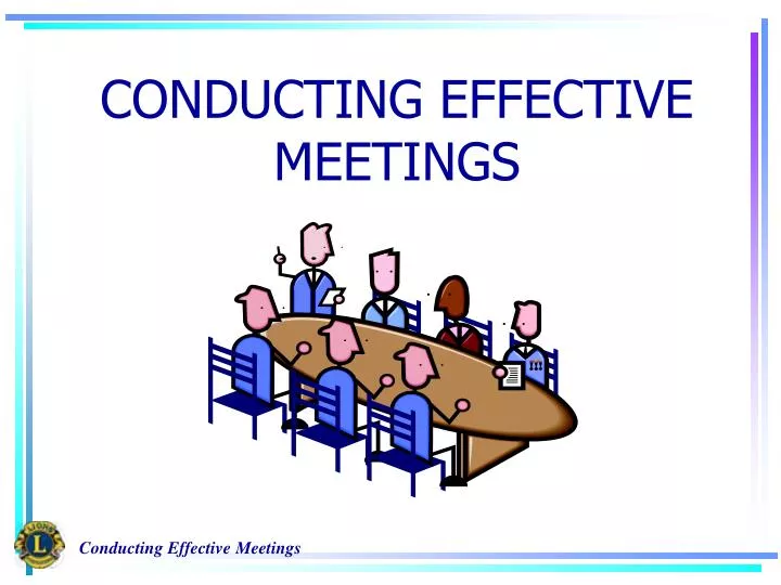 conducting effective meetings