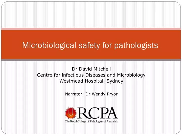 microbiological safety for pathologists