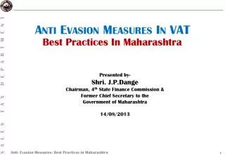 Anti Evasion Measures In VAT