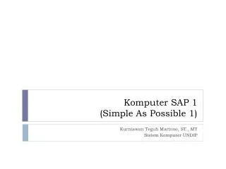 Komputer SAP 1 (Simple As Possible 1)