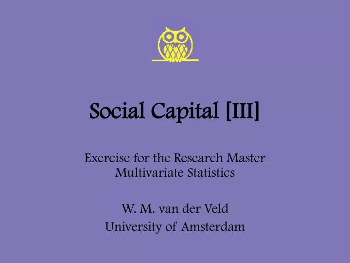 social capital iii