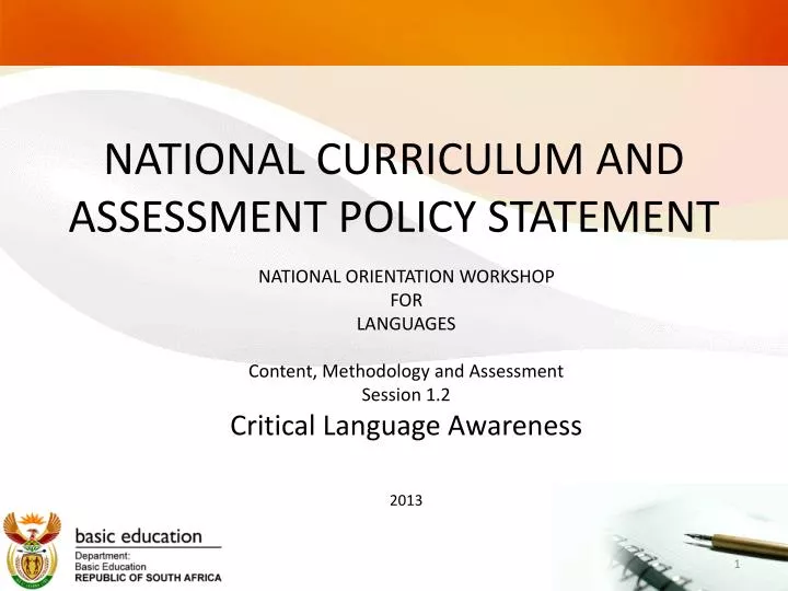 national curriculum and assessment policy statement