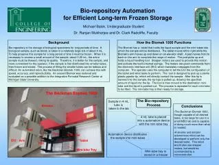 Bio-repository Automation for Efficient Long-term Frozen Storage