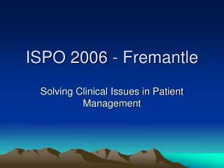 ISPO 2006 - Fremantle
