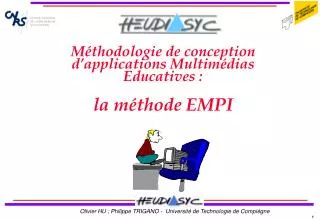 Méthodologie de conception d’applications Multimédias Educatives : la méthode EMPI
