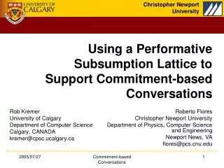 Using a Performative Subsumption Lattice to Support Commitment-based Conversations