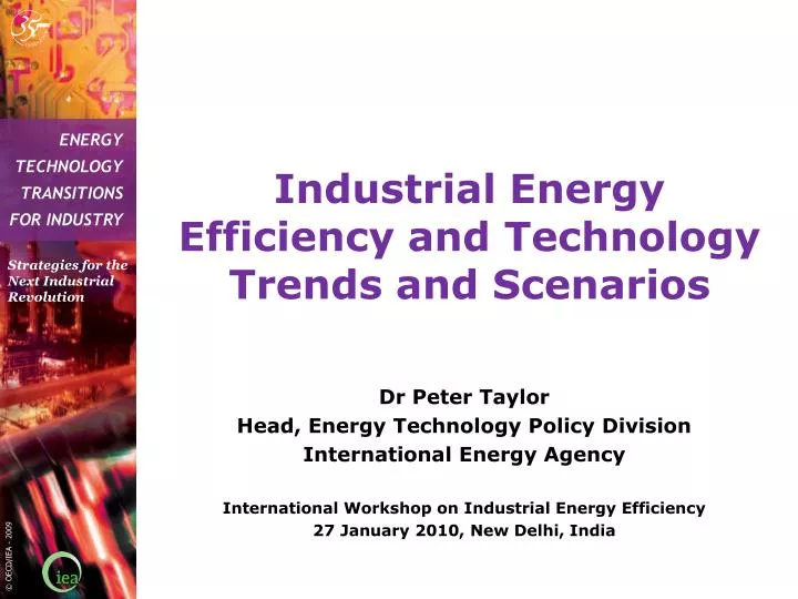 industrial energy efficiency and technology trends and scenarios