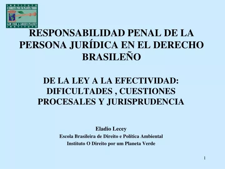 responsabilidad penal de la persona jur dica en el derecho brasile o
