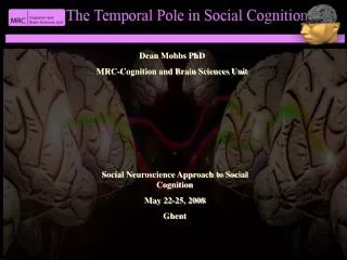 Dean Mobbs PhD MRC-Cognition and Brain Sciences Unit