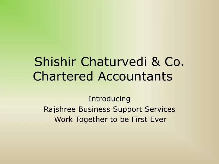 shishir chaturvedi co chartered accountants