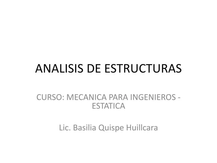 analisis de estructuras