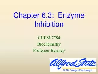 Chapter 6.3: Enzyme Inhibition