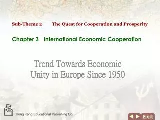 Chapter 3 	International Economic Cooperation