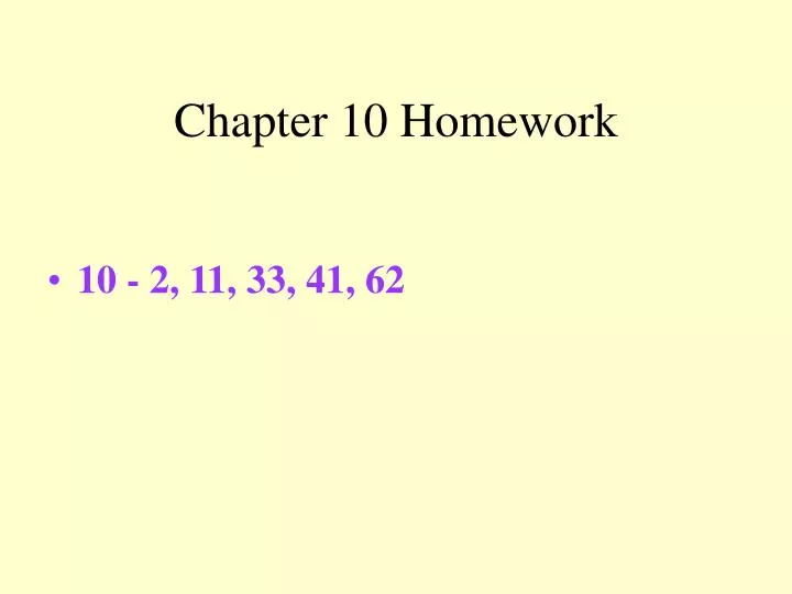 chapter 10 homework