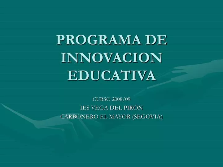 programa de innovacion educativa