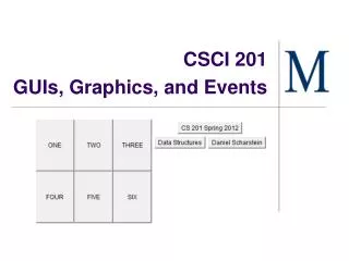 CSCI 201 GUIs, Graphics, and Events